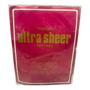 Vtg Beauty World Queen ultra sheer pantyhose 100% nylon size A pecan 165-215 lbs